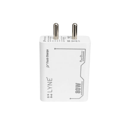 Lyne Chamber 25c Pro 80w PD Charge | Startup-19 | With 1m Type-C Cable | White