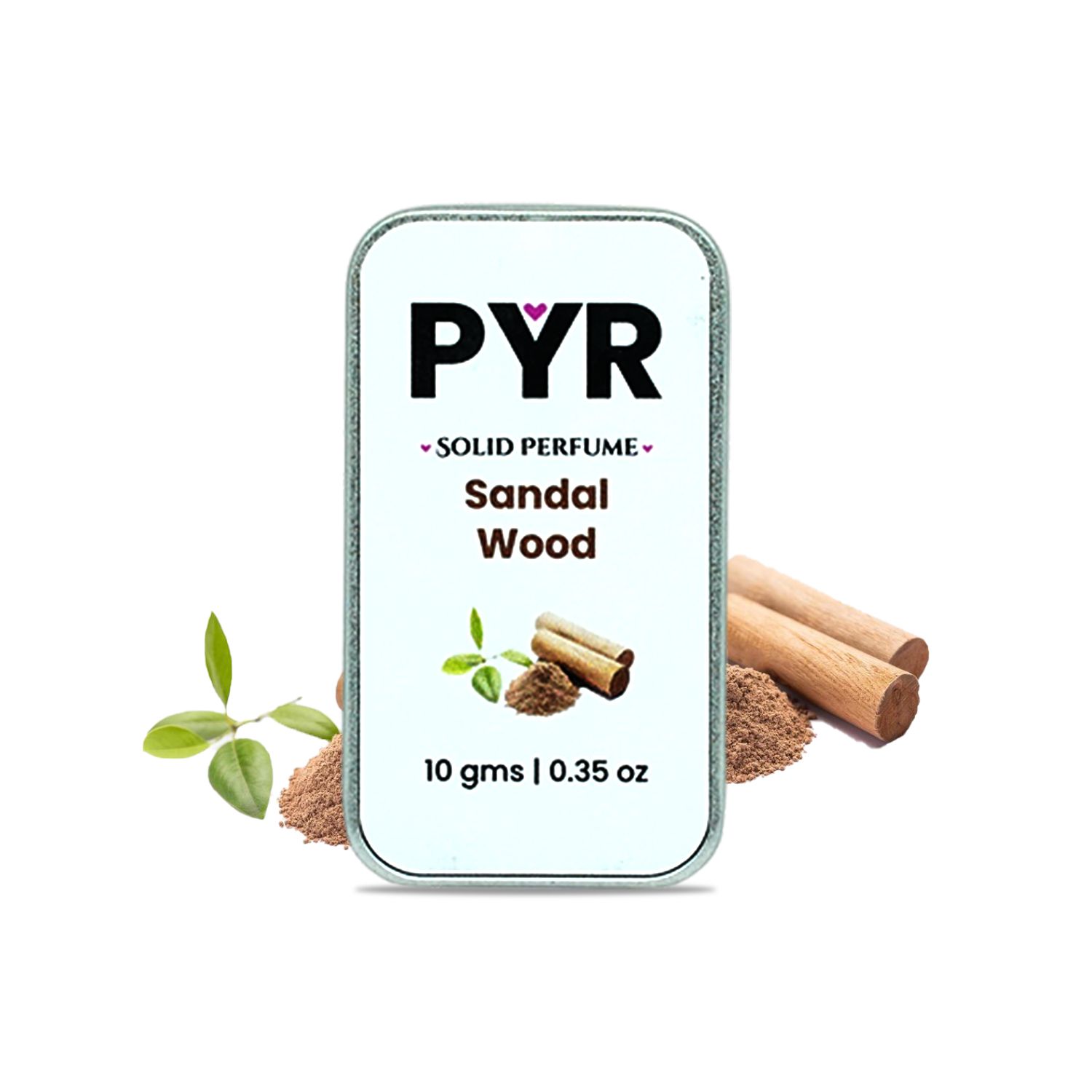 PYR Sandalwood Solid Perfume for Men & Women Natural, Long-Lasting, Alcohol-Free,10GM