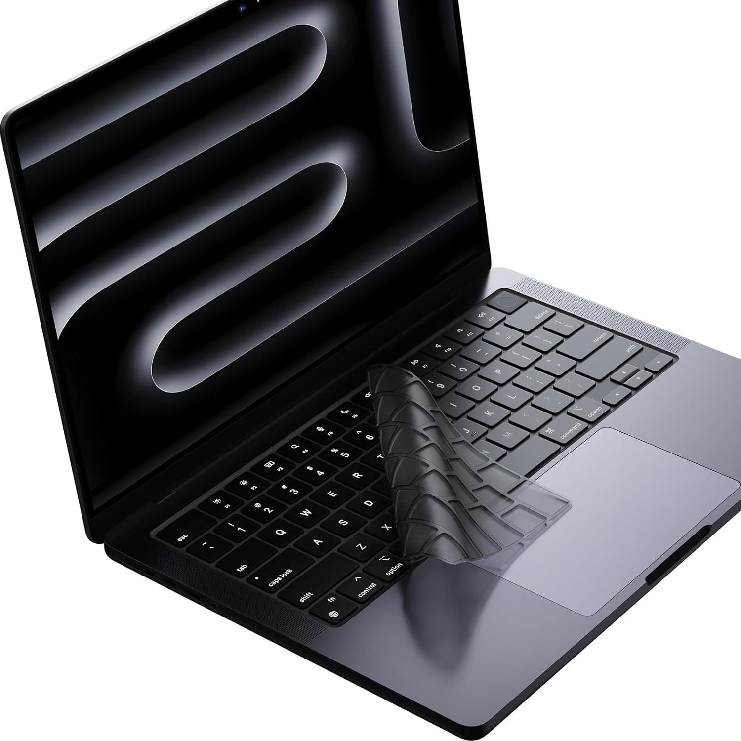 OJOS Keyboard Cover Protector Skin for 2026 2025 M5 M4 M3 M2 M1 MacBook Air 15" Air 13.6", MacBook Pro 14" 16" (A3241 A3240 A3112 A3185 A3401 A3186 A3403 A2941 A2681 A3114 A3113 A2442) - Translucent Tinted