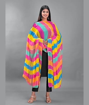 Apratim - Multicoloured Chiffon Women's Dupatta - ( Pack of 1 )