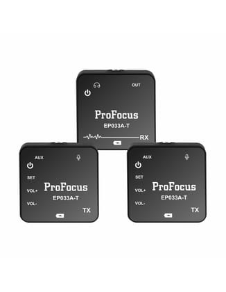 Smart Microphone FM60 Dual Transmitter Microphone For Your Videos By ProFocus (EP033A-T) Smart Microphone FM60 Dual Transmitter Microphone For Your Videos By ProFocus (EP033A-T)