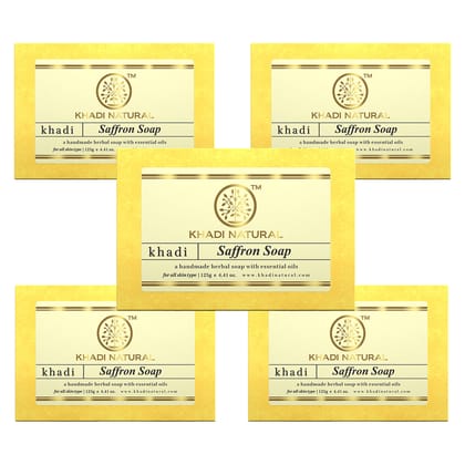 Khadi Natural Saffron Soap Combo Pack Of 5 – 125gm Each