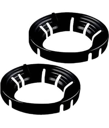 RAMDEV ENTERPRISE Gas Saver Burner Stand Gas Burner Cover Gas Saver Jali Home Gas Stove Fire & Windproof Energy Saving Stand Gas Stove Stand Protector Max Gas Saviour Silver Open (PACK OF 2)(BLACK).