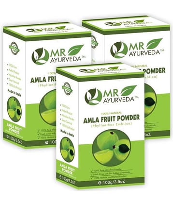 MR Ayurveda Amla Powder Hair & Skin Care Hair Scalp Treatment 300 g Pack of 3