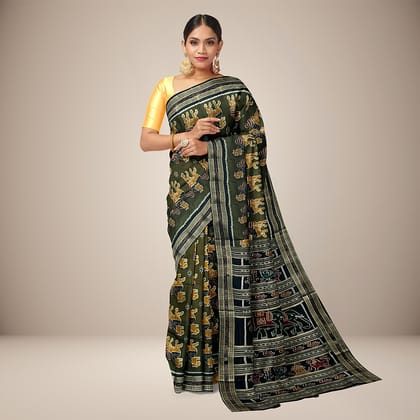 Lion motif Khandua Silk Saree Lion motif Khandua Silk Saree