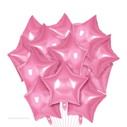 Pink Star Shaped Foil Balloon Combo Pack - Helium Quality - 18 inches - 4PC Pink Star Shaped Foil Balloon Combo Pack - Helium Quality - 18 inches - 4PC