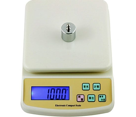 WUGO::Multipurpose Portable Electronic Digital Kitchen Weighing Scale (10 kg Capacity) with Tare Function | For Measuring Fruits, Spices, Food & Vegetables White