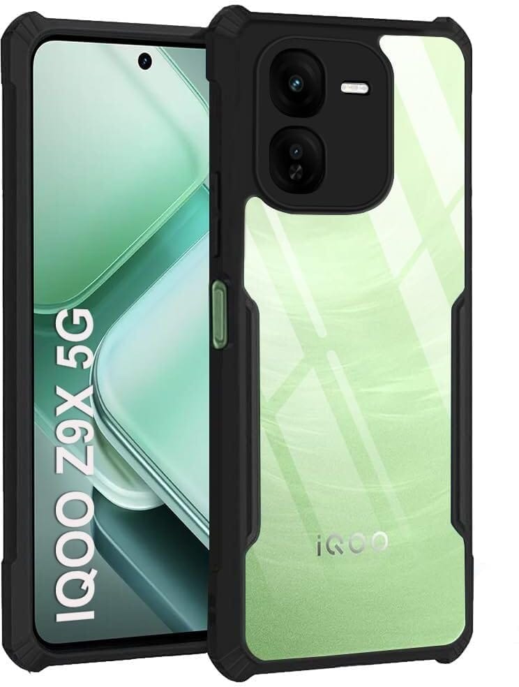 PLUGTECH Slim Shockproof Case | Matte Black Soft | Drop Protection | Precise Cutouts | Premium Mobile Cover for iQOO Z9X