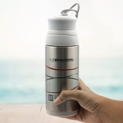 STAINLESS STEEL THERMOS WATER BOTTLE DOUBLE WALLED VACUUM CUP 12 HOUR HEAT RETENTION MUG FOR TEA WATER COFFEE DISPENSER (350 ML)