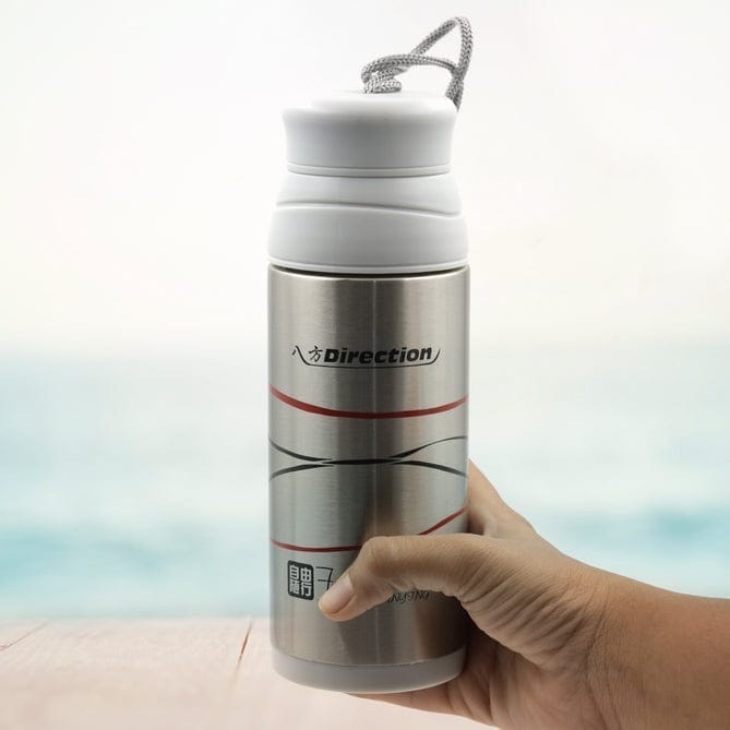 STAINLESS STEEL THERMOS WATER BOTTLE DOUBLE WALLED VACUUM CUP 12 HOUR HEAT RETENTION MUG FOR TEA WATER COFFEE DISPENSER (350 ML)