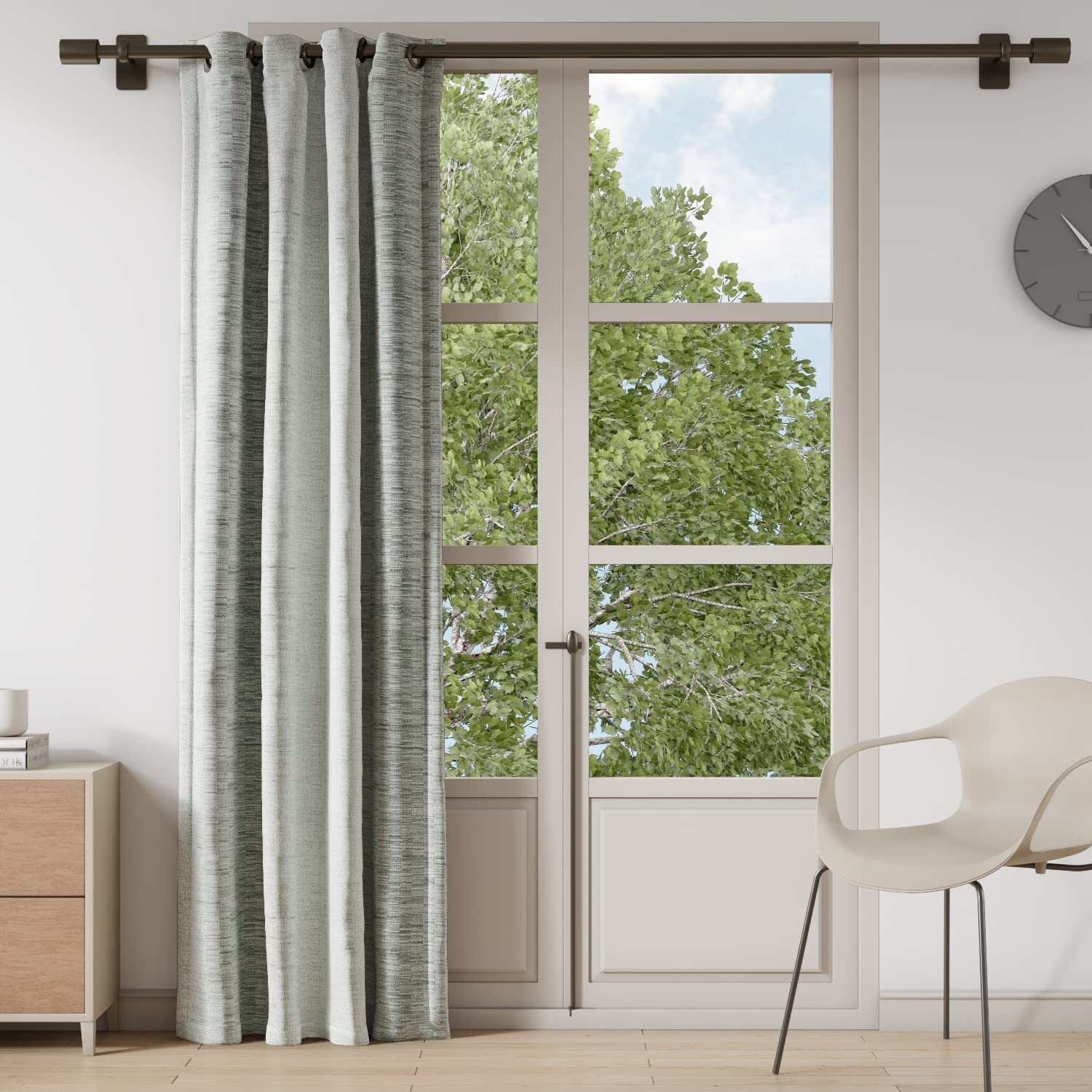 DDECOR - 100% PolyesterDigital Print PatternDoor 7 Ft|135 CM X 225 CM| - Grey