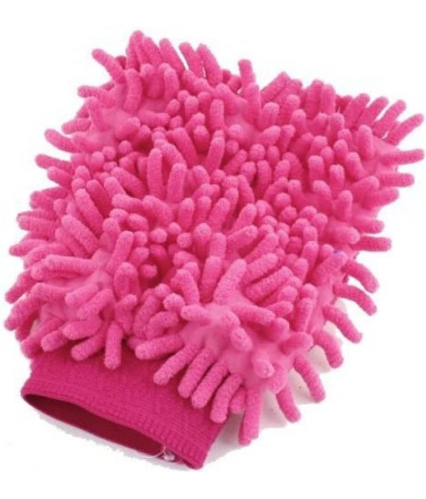 MADMEX New Multi Colour Car Washing Gloves With Microfiber Washer  Duster For Cleaning Car. Pack Of 1