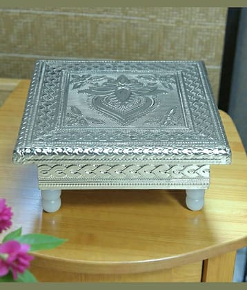Sigaram Chowki 1 Silver Plated Chowki ( Pack of 1 )