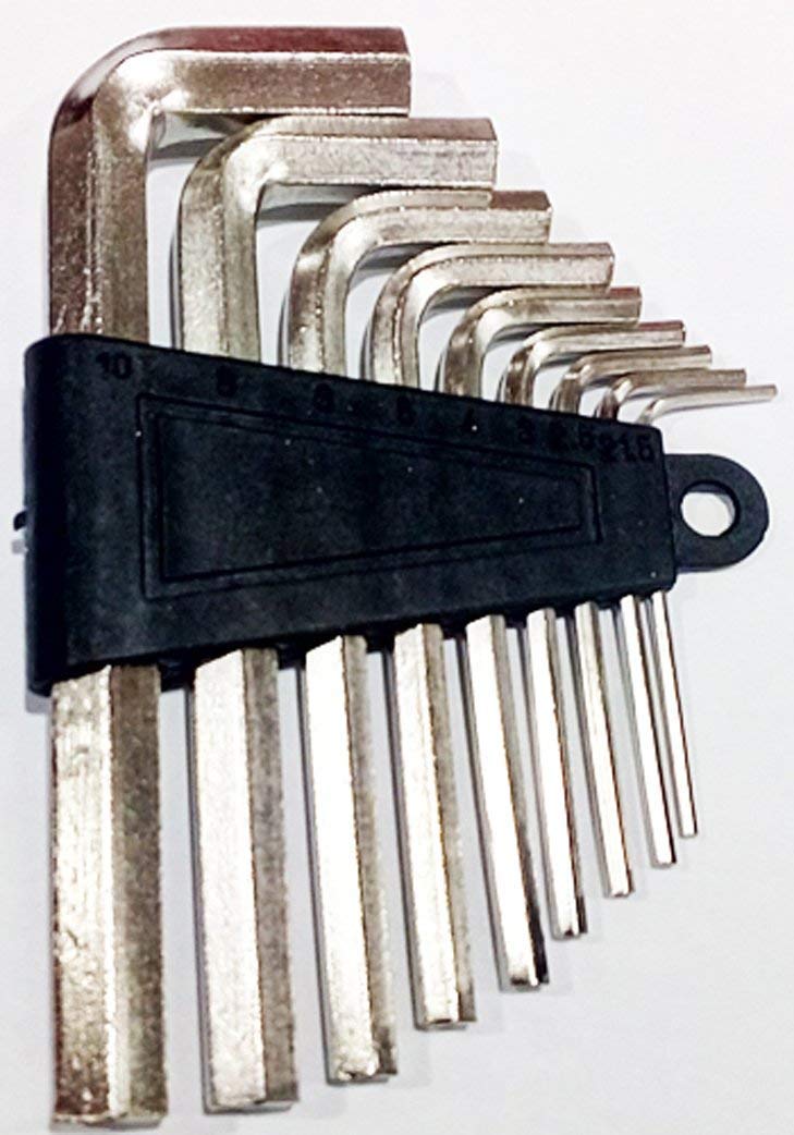 Nawani Allen Key Set, Set of 9 Pieces - from 1.5 to10 mm