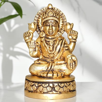 Brass Showpiece Laxmi Ji God Idol Statue (BSMAS1467 L)