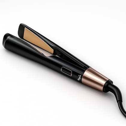 Ktein 2-in-1 Hair Styler – Curl, Wave & Straighten with Twisted Ceramic Plates | Innovative Twist-to-Set Temperature Control | Digital Heat Display up to 230°C | Tourmaline Anti-Frizz Technology