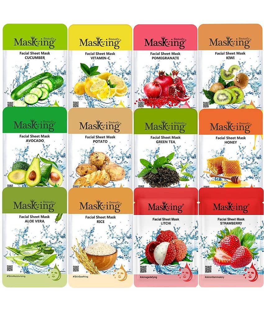 Masking - Fairness Sheet Mask for All Skin Type (Pack of 12)