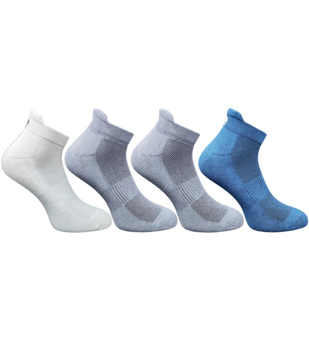 4_Pair Set Unisex Casual Cotton Printed Ankle Length Socks (Multicolor)-PID63497