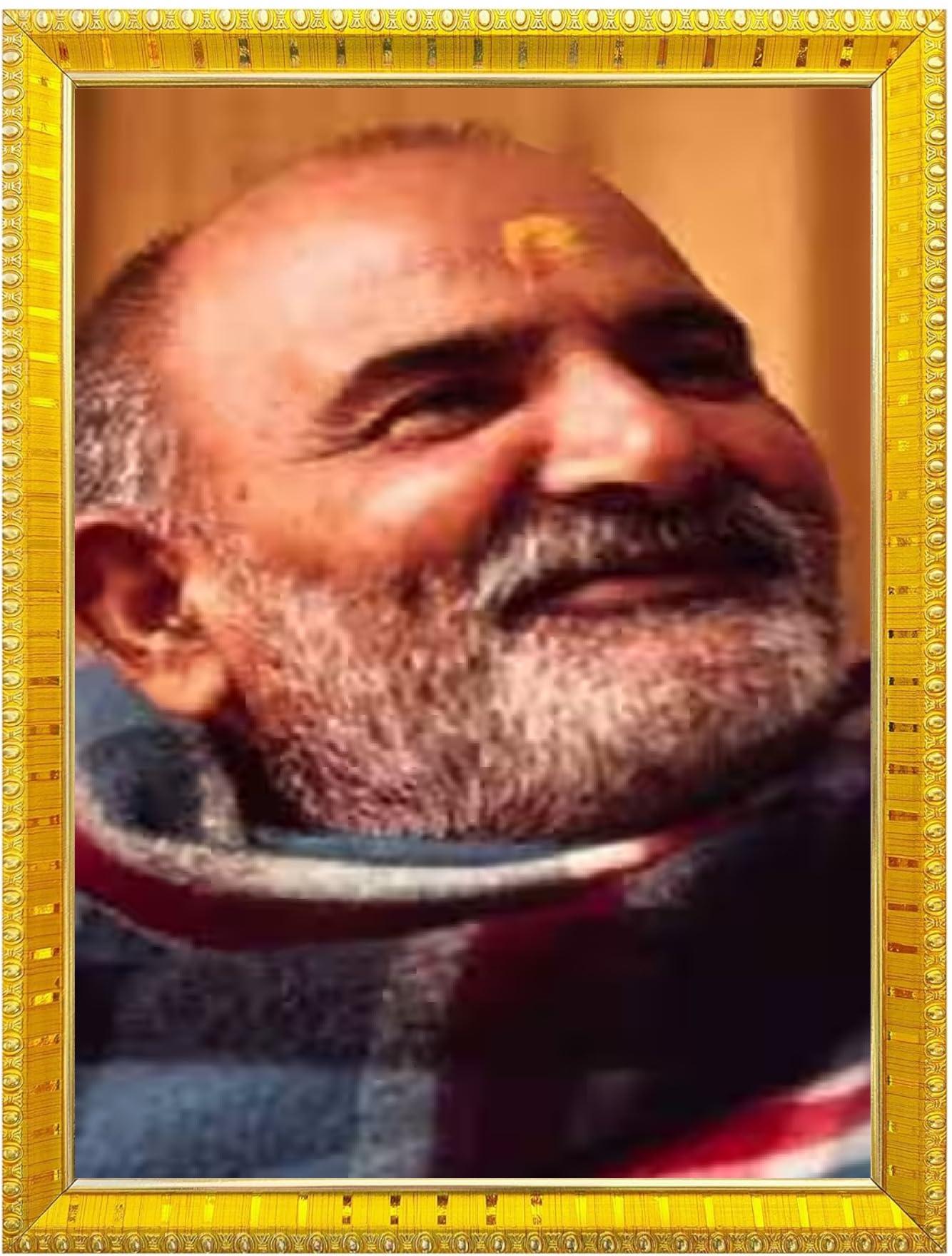 NOKKES Neem Karoli Baba Neev Karori baba Photo Frames Religious Photo frame 5X7 Inch Photo Frame_W54