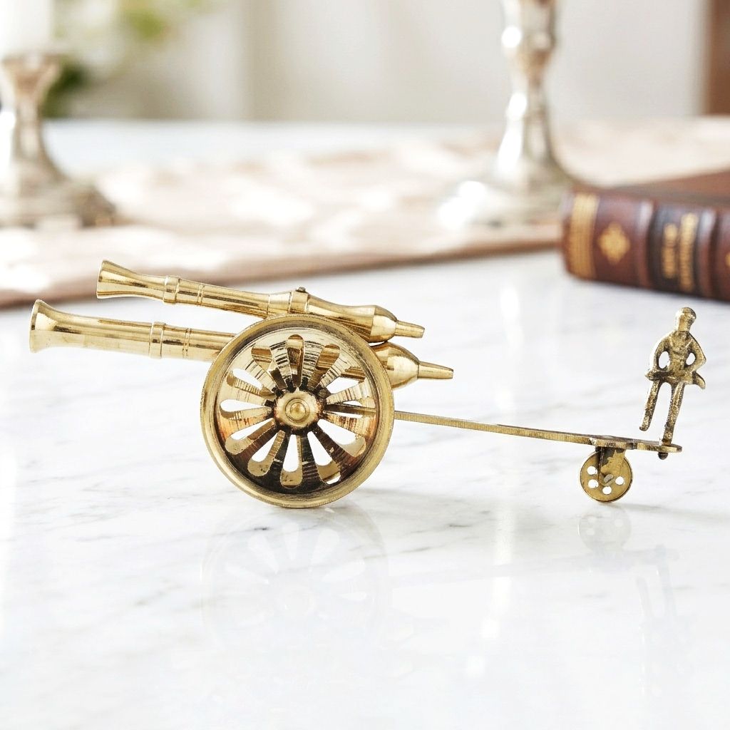 Brass Table Decor Showpiece Cannon No. 16 (ZMAS172 O)
