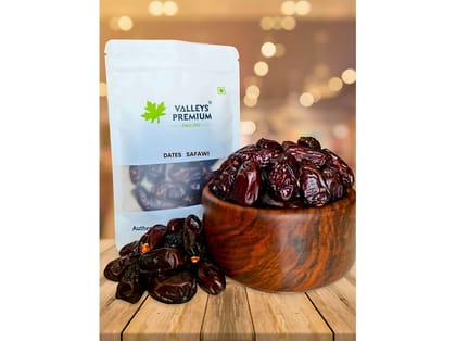 Valleys Premium Saudi Arabian Safawi Dates Healthy And Natural  - 400 Gram
