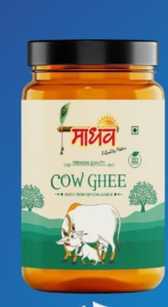 Madhav Cow Ghee (200ml) | Premium Desi Golden Ghee | Healthy Heart & Immunity