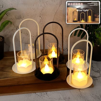 Decorative Wind Light Style Plastic Flameless LED Candles (6 Pc)