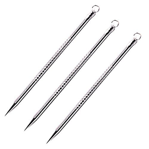 Elecsera Stainless Steel Blackhead Remover Needle Three Pointed Tip (Pack Of 3)