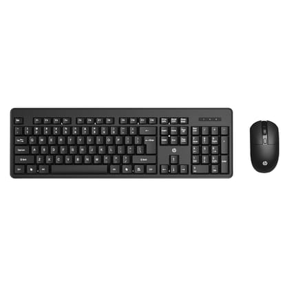 HP KM200 Wireless Mouse and Keyboard Combo, Full-Size Ergonomic Design, 3 Button and Built-in Scroll Wheel, 2.4 GHz Wireless connection