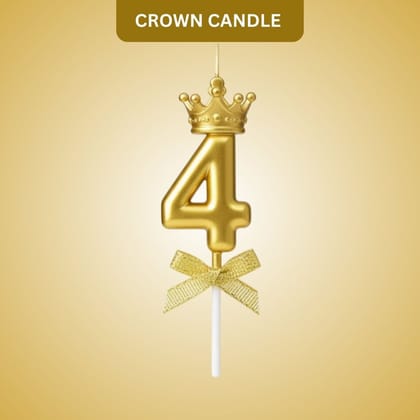 Golden Crown Numerical Candle No. 4 Golden Crown Numerical Candle No. 4
