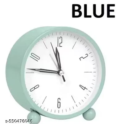 kaasni's Table Clock Alarm Super | Loud for Heavy Sleepers Retro | Twin Bell Metal Frame | Clock with Night Backlight Function Bedside | Luminous Alarm for Bedroom/Office (Metal Green 4 inches)