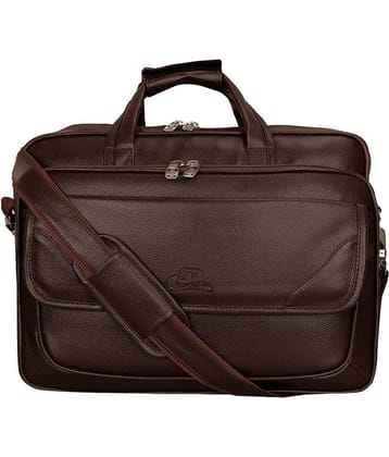 Leather World Classic 22Ltrs Brown P.U. Office Bag