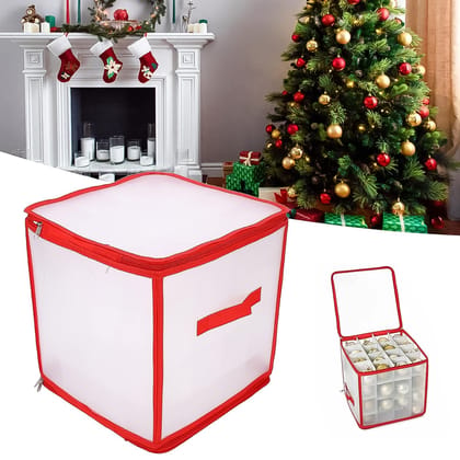 Storage Box Transparent PVC Zipper Sealed Lasting Sock Organizer with Compartment (30×30 CM / Inside Cardboard sheet)