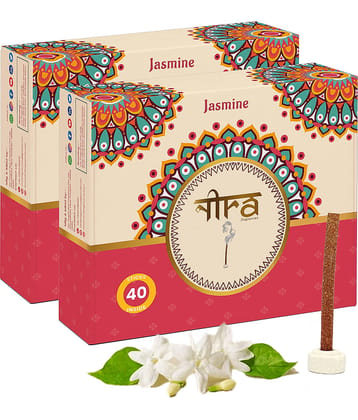 Nira Fragrances Incense Dhoop Sticks Jasmine 80 Pieces ( Pack of 2 )