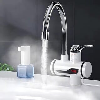 Instant Electric Water Heater Faucet Tap (3000W) Tankless Instant Hot Water Heater For Kitchen And Home Heats Water In 3-5 Seconds Led Display Get Help Of Plumber To Install The Faucet