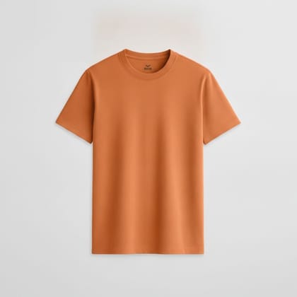 Solid Crew Neck T-Shirt - Orange