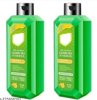 Multi-Functional Cleaning Milk | All Purpose Cleaner Liquid for Kitchen & Bathroom | Strong Decontamination & Stain Remover for Stove Topss, Tiles, Glass & Steel pack of 2