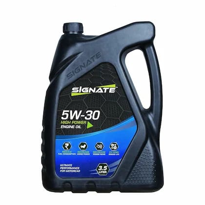 Signate 5W-30 API SN Plus Fully Synthetic Engine Oil for Petrol, Diesel & CNG Cars 3.5 L