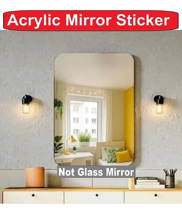 Sigaram 30x40 cm Rectangle Adhesive Mirror Sticker Frameless Wall Mirror K4871