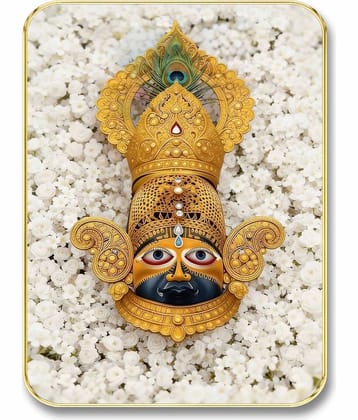 Livin'luxe Shrinath Ji Krishna Mukut MDF Wall Art with Table Top Stand