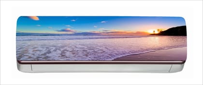 DreamKraft Sunset Beach View AC Sticker (Multicolor PVC Vinyl, 30cm X 91cm)