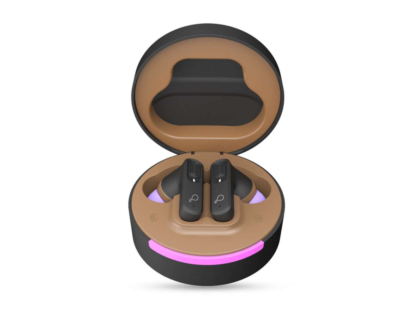 Pebble Blissbuds Hue, TWS Earbuds, ANC & ENC, Deep Bass & Clear Sound, RGB Light 4 Mics, Snug Fit, Voice Assistant, Dual Pairing - Black
