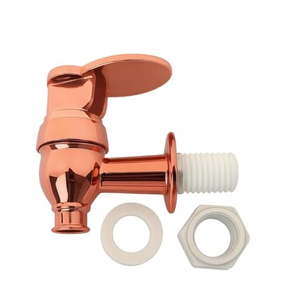Hope Kart Plastic Tap for Matka Clay Copper Pot Wash Basin Bathroom Kitchen Sink Home Filter Water Dispenser PVC Touch On Type with Fixtures Fittings Set Pack of 1 (Plastic Copper Type)