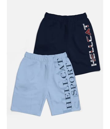 HELLCAT Pack of 2 Cotton Blend Shorts For Boys ( Multi Color )