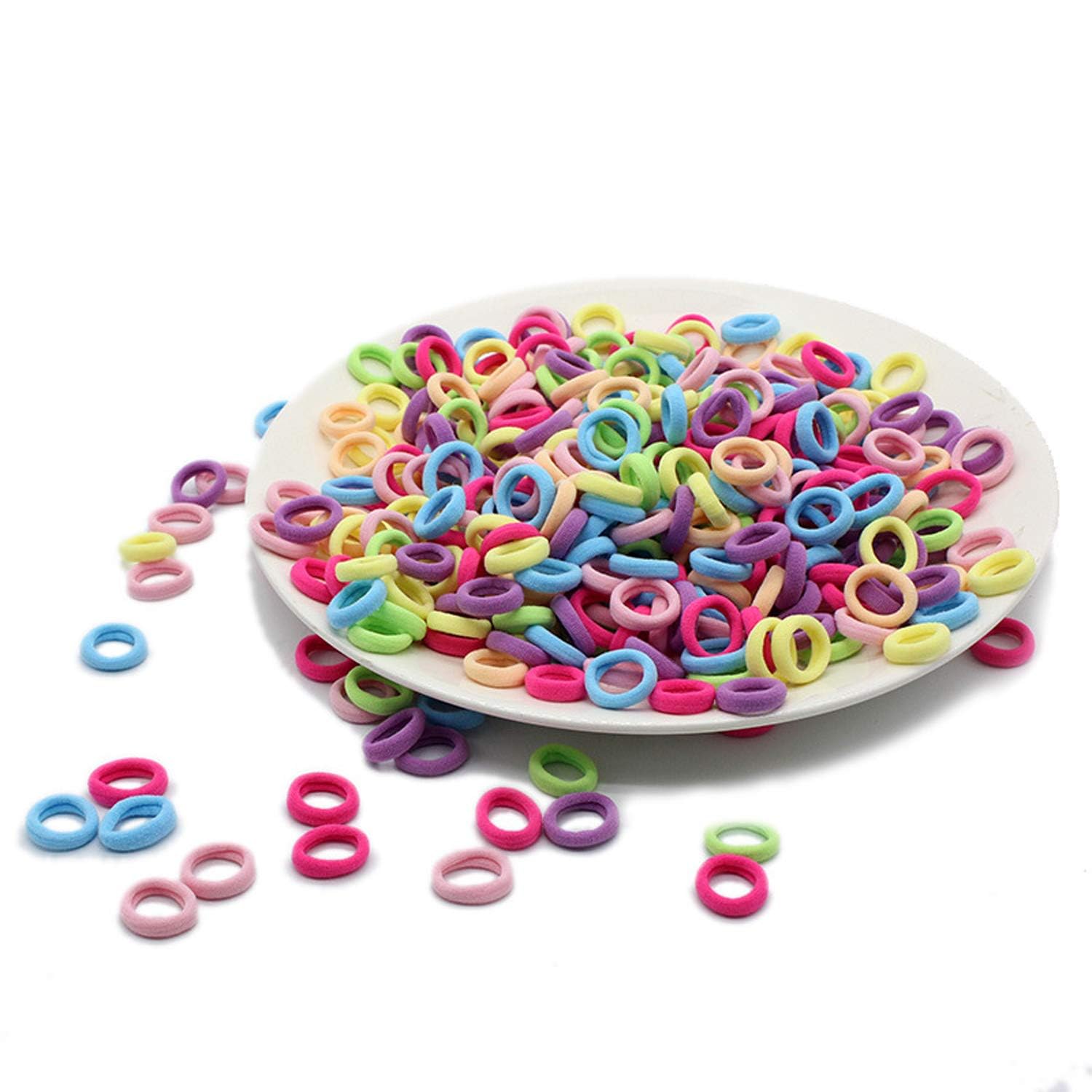 100pcs Non-Slip Small Ponytail Holder Tiny Hairband