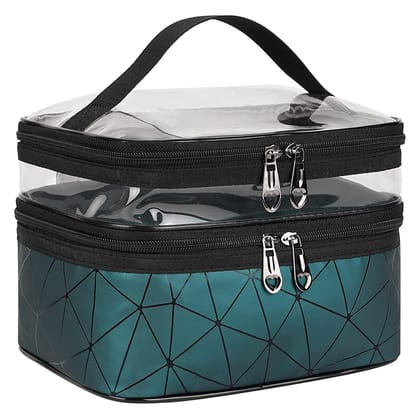 Panchhi Store Double Layer Makeup Organizer Bag – Transparent PVC Cosmetic Pouch for Women and Men, Carry-On Toiletry Bag Travel Organizer Pouch for Carry All Travel Accessories Green Panchhi Store Double Layer Makeup Organizer Bag – Transparent PVC Cosmetic Pouch for Women and Men, Carry-On Toiletry Bag Travel Organizer Pouch for Carry All Travel Accessories Green