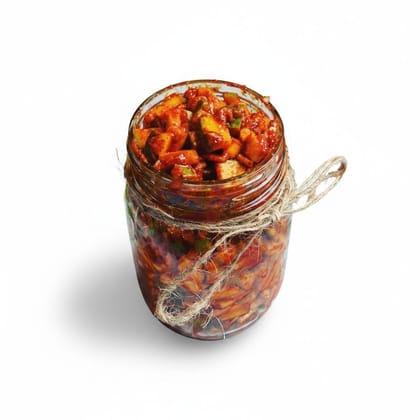 Traditional Homemade Mango Pickle - 250 gm - One glass jar