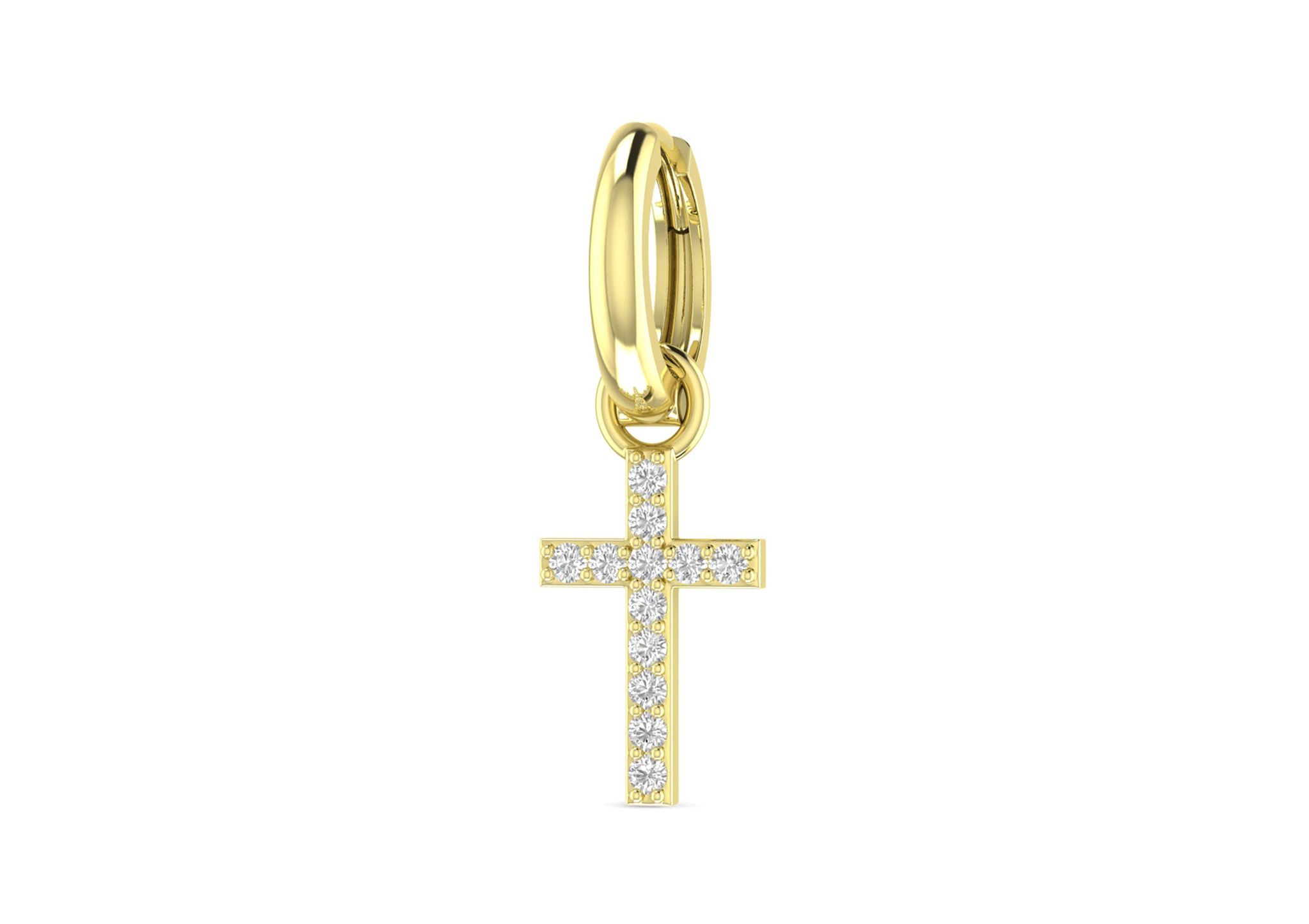 Cross Drop Earrings For Men (1 Pc Only)