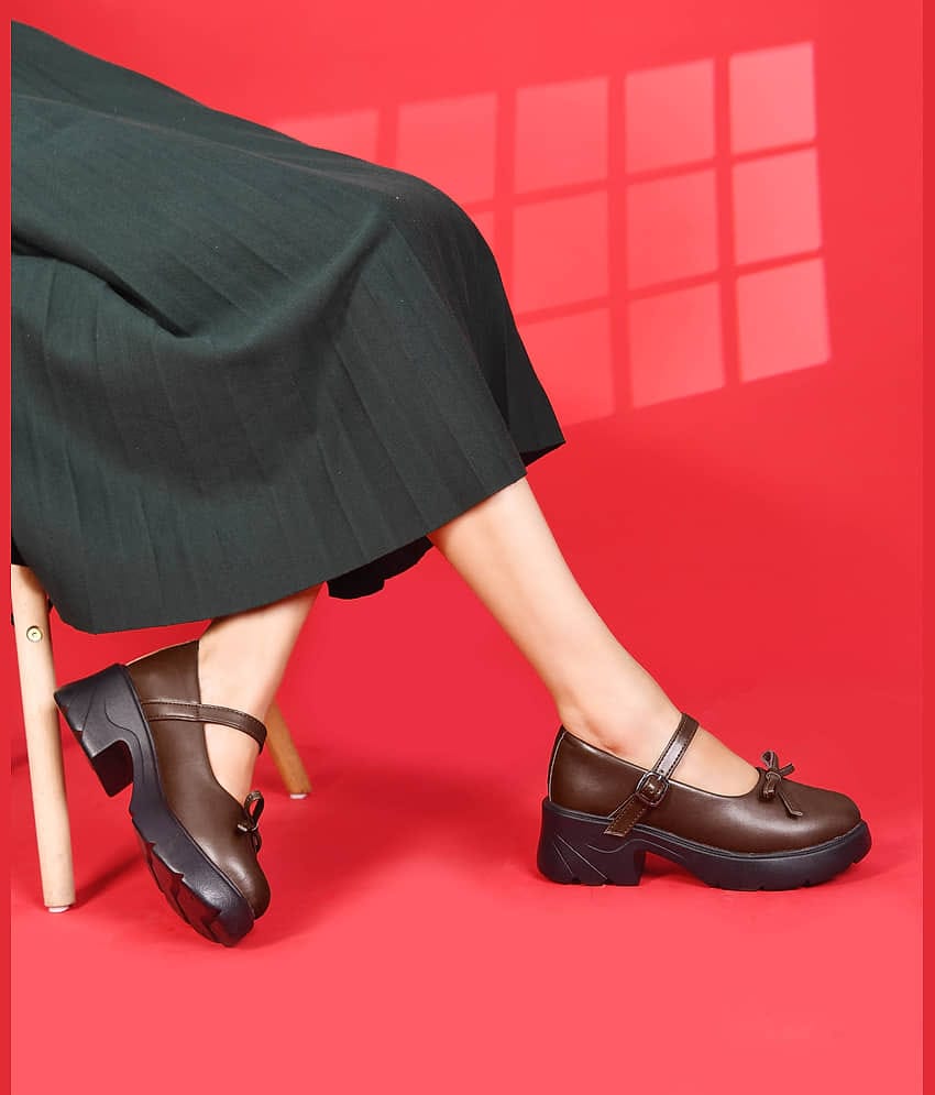 JM Looks Brown Women's Korean Shoes