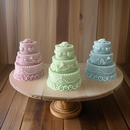 SS Enterprise Organic Soy Wax Cake Shape Designer Birthday Candles, Scented Aromatic Fragrance, Smoke-Free, Set of 3, Green-Pink-Blue SS Enterprise Organic Soy Wax Cake Shape Designer Birthday Candles, Scented Aromatic Fragrance, Smoke-Free, Set of 3, Green-Pink-Blue